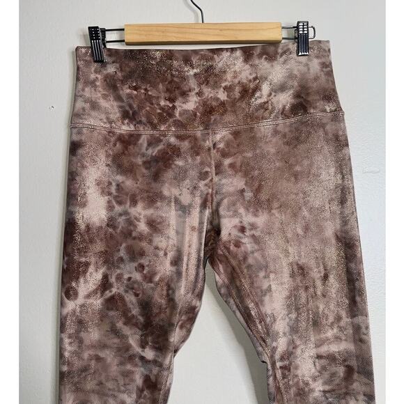 Lululemon Align High Rise Pant 25” Gold Wash Multi Foil Leggings Size 12 - Picture 2 of 5